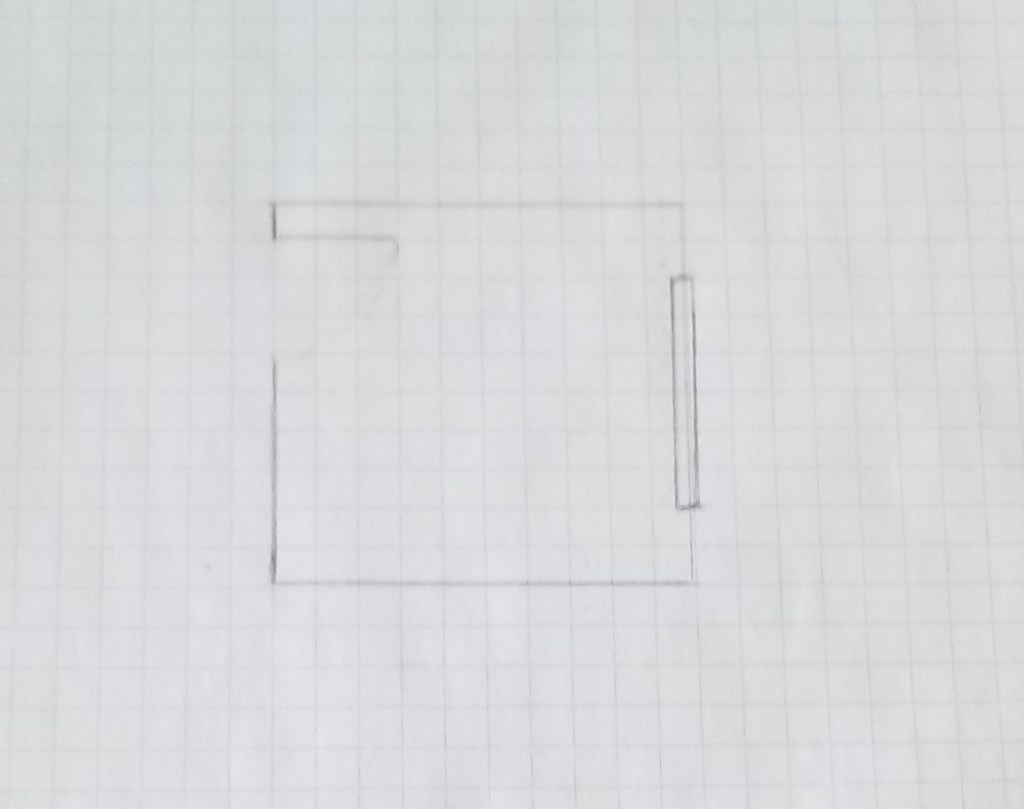 An example of a floor plan made3 on graph paper. An example of a floor plan sketch.